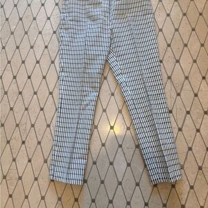 Theory Classic Skinny Plaid Pants.  EUC